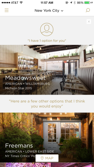 Reserve iPhone home, lists screenshot